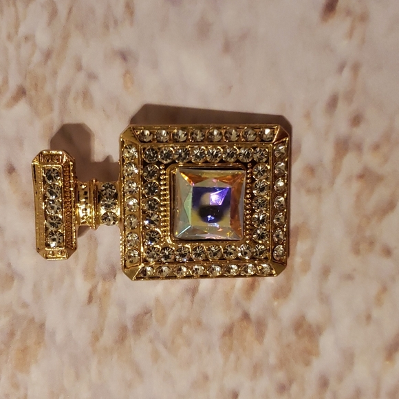 Perfume Bottle Shaped Brooch/Pin - Picture 1 of 12